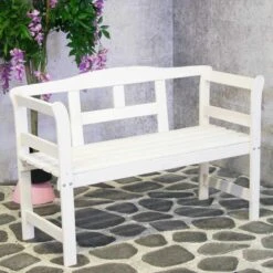 SenS-Line Friesen Tuinbank - Hout - Wit -Optimaal Tuinmeubel Winkel 1200x1200 338