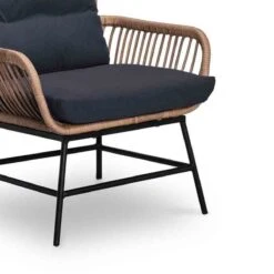 BUITEN Living Dex Wicker Loungestoel Tuin Incl. Wicker Voetenbank | Wicker + Aluminium | Bamboe Antraciet -Optimaal Tuinmeubel Winkel 1200x1200 35