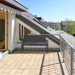 Relaxdays Tuinbank Met Kussen - 2 Zits Buitenbank Metaal - Balkonbank Kunststof - Voortuin -Optimaal Tuinmeubel Winkel 1200x1200 371