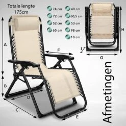 Sens Design Tuinstoel - Ligstoel Tuin - Beige 10 Sens Design Tuinstoel - Ligstoel Tuin - Beige -Optimaal Tuinmeubel Winkel 1200x1200 4