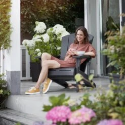 Keter Troy Adirondack Tuinstoel - 81x80x96,5cm - Grafiet -Optimaal Tuinmeubel Winkel 1200x1200 45