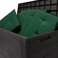 Merkloos Woody Tuin Opbergbox - 324 Liter 45x120x60 Cm - Tuinkussenbox - Antraciet/bruin -Optimaal Tuinmeubel Winkel 1200x1200 479