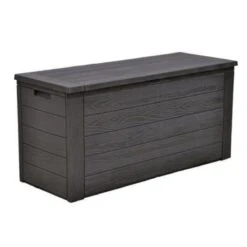Merkloos Woody Tuin Opbergbox - 324 Liter 45x120x60 Cm - Tuinkussenbox - Antraciet/bruin -Optimaal Tuinmeubel Winkel 1200x1200 481