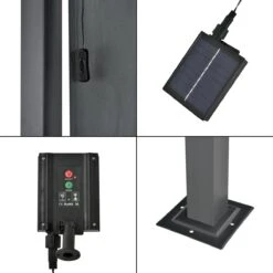 Pergola Fortaleza Tuinpaviljoen Met LED Verlichting 3x3 M Donkergrijs -Optimaal Tuinmeubel Winkel 1200x1200 523