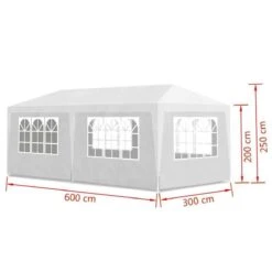 MaxxGarden Partytent - Paviljoen - 3x6m - Incl. Zijwanden - Waterdicht - Wit -Optimaal Tuinmeubel Winkel 1200x1200 539