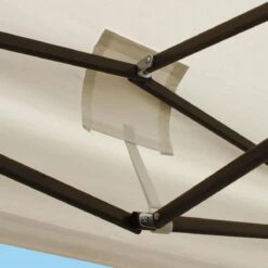 LifeGoods Partytent - 3x3 M - Zijwanden - Easy Up - Opvouwbaar - Waterdicht - Draagtas Met Wieltjes - Beige -Optimaal Tuinmeubel Winkel 1200x1200 590