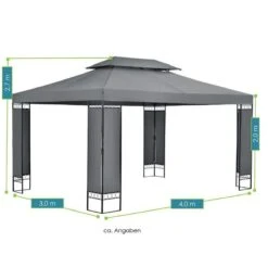 Paviljoen / Partytent - 3 X 4 Meter - Antraciet -Optimaal Tuinmeubel Winkel 1200x1200 596