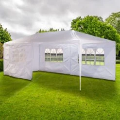 MaxxGarden Partytent - Paviljoen - 300 X 600 X 250 Cm - Met Zijwanden - Waterdicht Pro - 32mm Buizen – Wit -Optimaal Tuinmeubel Winkel 1200x1200 607