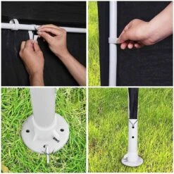 MaxxGarden Partytent - Feesttent Paviljoen - 3x3m - Antraciet -Optimaal Tuinmeubel Winkel 1200x1200 611