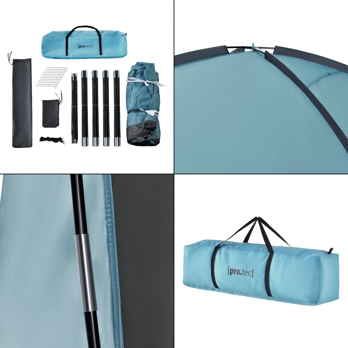 Pro-Tec Paviljoen Grästorp Met LED-verlichting 345x345x247 Cm Lichtblauw 3 Pro-Tec Paviljoen Grästorp Met LED-verlichting 345x345x247 Cm Lichtblauw - Afbeelding 3