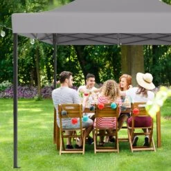 LifeGoods Partytent - 3x4.5 M - Zijwanden - Easy Up - Opvouwbaar - Waterdicht - Draagtas Met Wieltjes - Donkergrijs -Optimaal Tuinmeubel Winkel 1200x1200 618