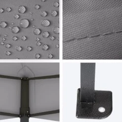 LifeGoods Partytent - 3x4.5 M - Zijwanden - Easy Up - Opvouwbaar - Waterdicht - Draagtas Met Wieltjes - Donkergrijs -Optimaal Tuinmeubel Winkel 1200x1200 622