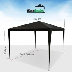 MaxxGarden Partytent - Paviljoen - 3x3 - Waterdicht - Zwart -Optimaal Tuinmeubel Winkel 1200x1200 647
