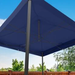 LifeGoods Partytent - 3x3 M - Zijwanden - Easy Up - Opvouwbaar - Waterdicht - Draagtas Met Wieltjes - Donkerblauw -Optimaal Tuinmeubel Winkel 1200x1200 704