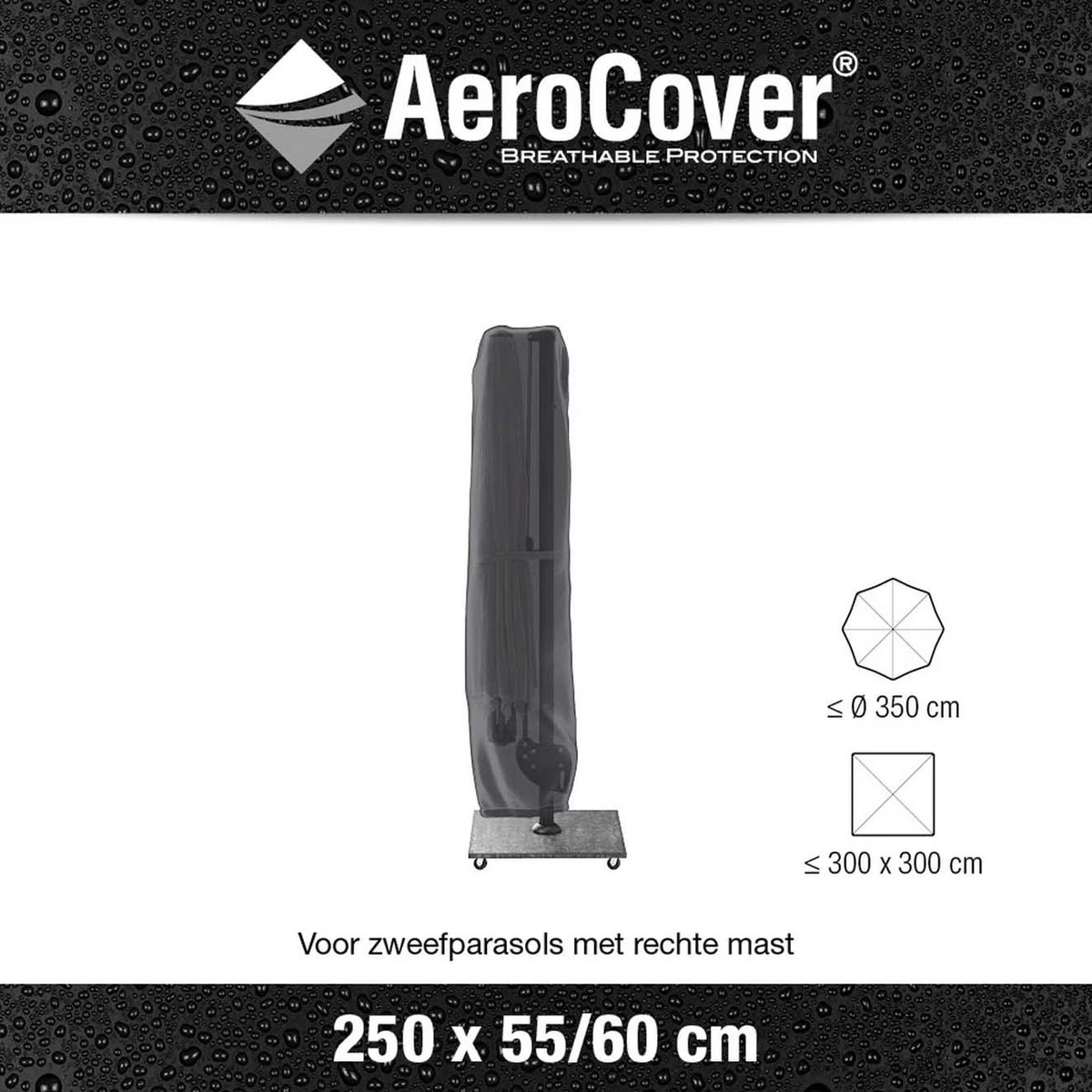 AeroCover Parasolhoes - Zweef Parasols - Grijs - 250x55 Cm (HxB) 10 AeroCover Parasolhoes - Zweef Parasols - Grijs - 250x55 Cm (HxB) - Afbeelding 10