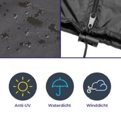 Merkloos Parasolhoes Met Rits En Trekkoord – Beschermhoes Voor Zweefparasol & Staande Parasol – Waterdicht Afdekhoes – Hoes Voor Hangparasol – Inclusief Opberghoes – Zwart - 205 Cm -Optimaal Tuinmeubel Winkel 1200x1200 755