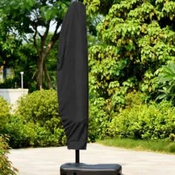 Merkloos Parasolhoes Met Rits En Trekkoord – Beschermhoes Voor Zweefparasol & Staande Parasol – Waterdicht Afdekhoes – Hoes Voor Hangparasol – Inclusief Opberghoes – Zwart - 205 Cm -Optimaal Tuinmeubel Winkel 1200x1200 756