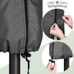 Kingsleeve Parasolhoes Tot Ø 330cm - Weerbestendig Robuust - Grijs -Optimaal Tuinmeubel Winkel 1200x1200 761