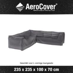 Aerocover Loungesethoes - L-vorm - L 255 X L 255 X B 100 X H 70 Cm -Optimaal Tuinmeubel Winkel 1200x1200 775