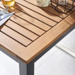 NATERIAL - Tuintafel Vierkant ORIS - 4 Personen - Houten Tafel 90x90 Cm - Aluminium - Met Houten Blad - Eucalyptus -Optimaal Tuinmeubel Winkel 1200x1200 782