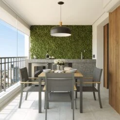 NATERIAL - Tuintafel Vierkant ORIS - 4 Personen - Houten Tafel 90x90 Cm - Aluminium - Met Houten Blad - Eucalyptus -Optimaal Tuinmeubel Winkel 1200x1200 784