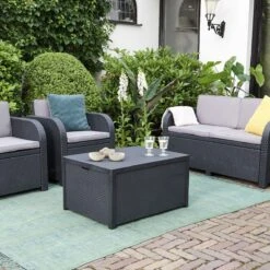 Allibert Arica Tuintafel - 79x59,5x42 Cm - Grafiet -Optimaal Tuinmeubel Winkel 1200x1200 791