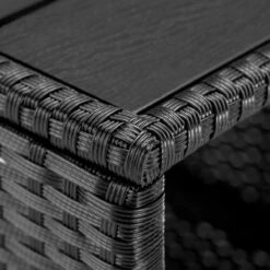 Casaria Polyrattan Bijzettafel - WPC Tafelblad 45x45x40cm – Zwart -Optimaal Tuinmeubel Winkel 1200x1200 819