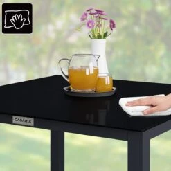 Casaria – Tuintafel – Aluminium – 90x90x75cm –Antraciet -Optimaal Tuinmeubel Winkel 1200x1200 826