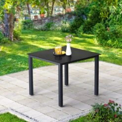 Casaria – Tuintafel – Aluminium – 90x90x75cm –Antraciet -Optimaal Tuinmeubel Winkel 1200x1200 827