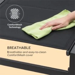 Blumfeldt Renazzo Lounge Ligstoel - Ligbed Voor De Tuin - Aluminium Tuinstoel - 6 Standen - Waterafstotend - Bekleding Van 70 % Pvc En 30 % Polyetheen - Zwart -Optimaal Tuinmeubel Winkel 1200x1200 83