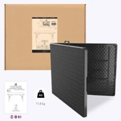 LifeGoods Klaptafel - Inklapbaar - 180 Cm - 6 Tot 8 Personen - Zwart -Optimaal Tuinmeubel Winkel 1200x1200 849