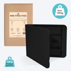 LifeGoods Klaptafel - Inklapbaar - 70x180cm - Verstelbare Vouwtafel - Weerbestendig - Zwart -Optimaal Tuinmeubel Winkel 1200x1200 864