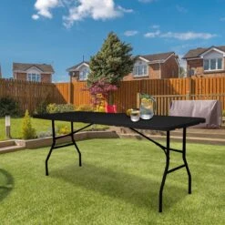 LifeGoods Klaptafel - Inklapbaar - 70x180cm - Verstelbare Vouwtafel - Weerbestendig - Zwart -Optimaal Tuinmeubel Winkel 1200x1200 868