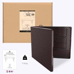 LifeGoods Klaptafel - Inklapbaar - 180 Cm - 6 Tot 8 Personen - Bruin -Optimaal Tuinmeubel Winkel 1200x1200 940