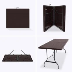 LifeGoods Klaptafel - Inklapbaar - 180 Cm - 6 Tot 8 Personen - Bruin -Optimaal Tuinmeubel Winkel 1200x1200 942