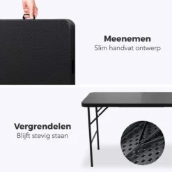 LifeGoods Klaptafel - Inklapbaar - 120 Cm - 4 Personen - Zwart -Optimaal Tuinmeubel Winkel 1200x1200 947
