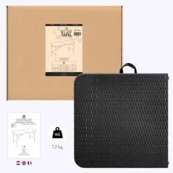 LifeGoods Klaptafel - Inklapbaar - 120 Cm - 4 Personen - Zwart -Optimaal Tuinmeubel Winkel 1200x1200 952