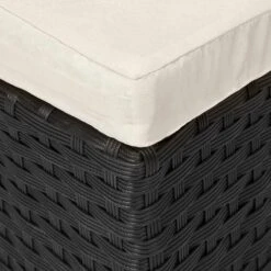 Casaria Polyrattan Zonne-Eiland Ø185cm – Incl. Kussens - Zwart Crème -Optimaal Tuinmeubel Winkel 1200x1200 967