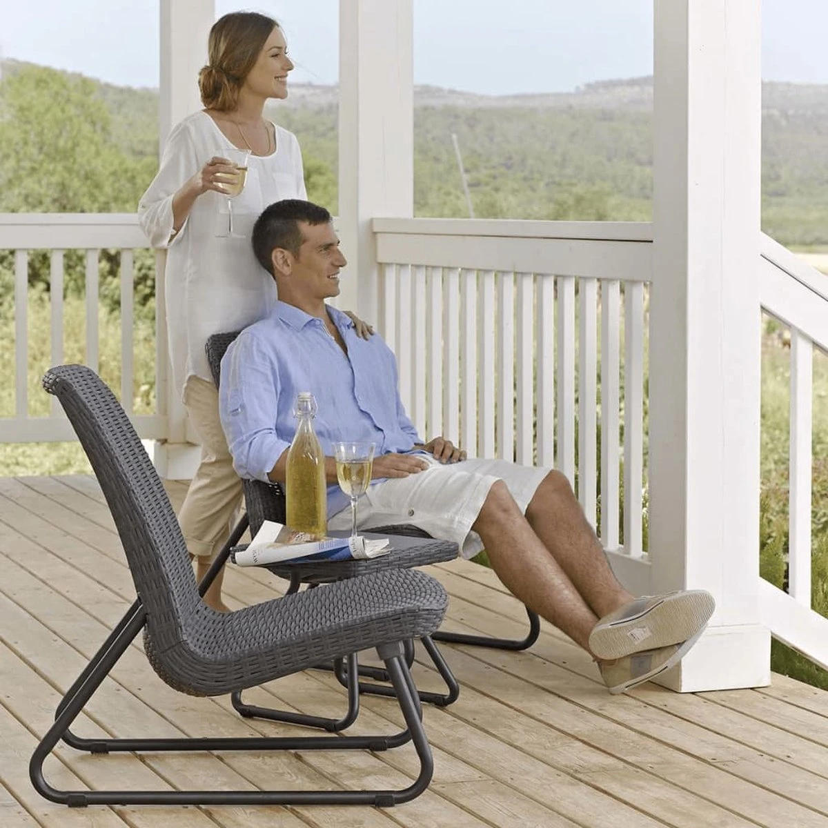 Keter Rio Balkonset - 3 Delig - Grafiet 13 Keter Rio Balkonset - 3 Delig - Grafiet - Afbeelding 13