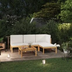 Decoways - 5-delige Loungeset Met Kussens Massief Acaciahout Crèmekleurig -Optimaal Tuinmeubel Winkel 1200x1200 982