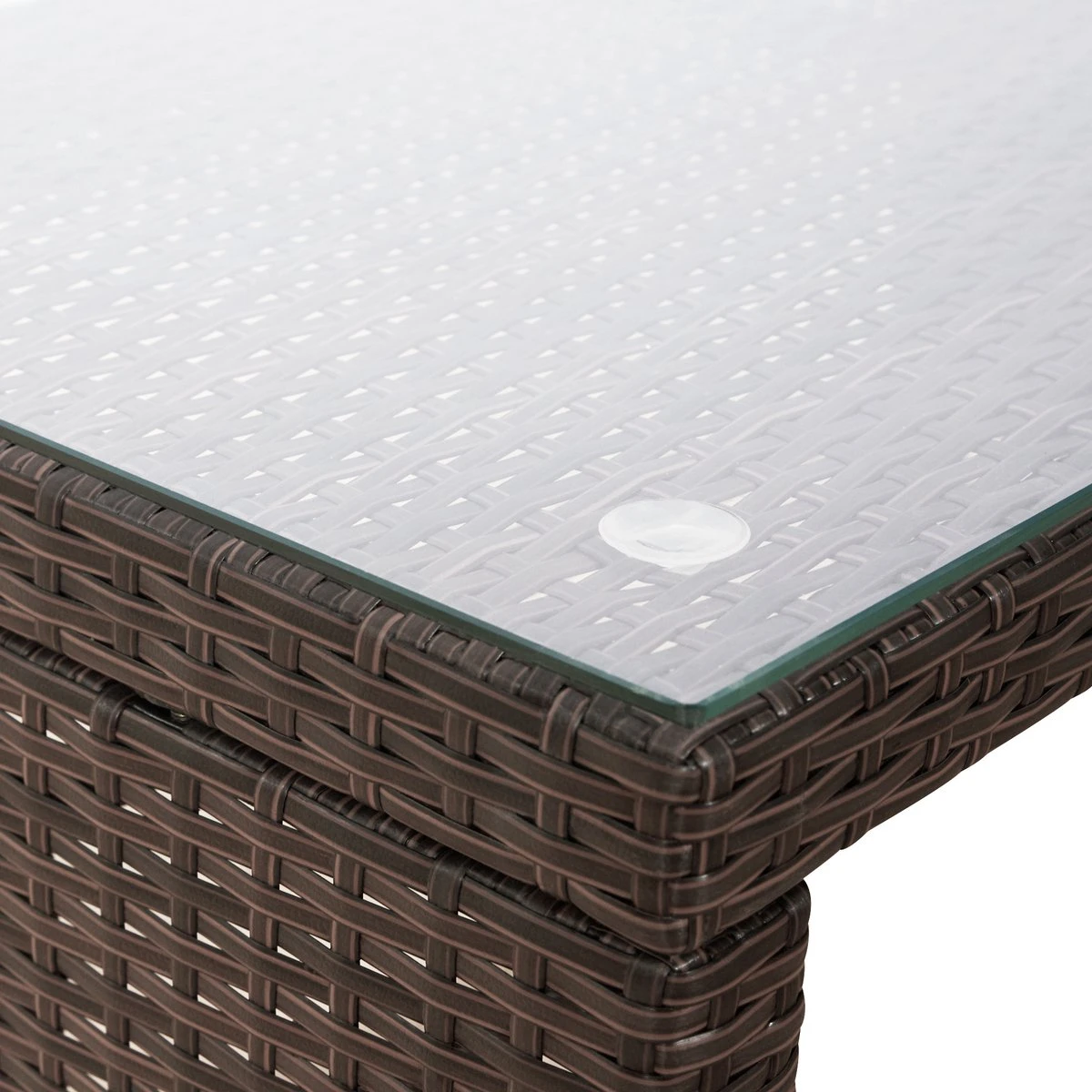 Teamson Home 3-Delig Hoek Loungeset - Tuinmeubelen - Tuinbank - Omvat Tafel En Kussens - Rotan - Bruin/Wit 11 Teamson Home 3-Delig Hoek Loungeset - Tuinmeubelen - Tuinbank - Omvat Tafel En Kussens - Rotan - Bruin/Wit - Afbeelding 11