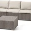 Allibert California Loungeset - 5 Personen - Cappuccino