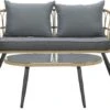 Garden Impressions Franklin Loungeset 4-delig - Wicker - Carbon Black/mystic Grey