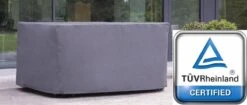 Weersbestendige Beschermhoes Tuinset | 245 X 150 X 95 Cm | Premium | Waterproof | TÜV Rheinland Gecertificeerd | Hoes Voor Tuin | Waterdicht | Solution Dyed (verkleuring Onmogelijk) | Grijs / Antraciet -Optimaal Tuinmeubel Winkel 1200x511 1
