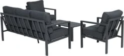 Garden Impressions Durban Loungeset - 4-delig - Zwart -Optimaal Tuinmeubel Winkel 1200x539