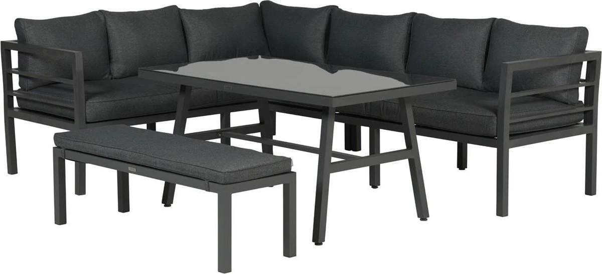 Blakes Lounge Diningset - 4 Delig - Donker Grijs 1 Blakes Lounge Diningset - 4 Delig - Donker Grijs