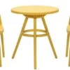 Garden Impressions Mira 3-delige Balkonset - Faria Tuintafel Ø 60 Cm - Okergeel