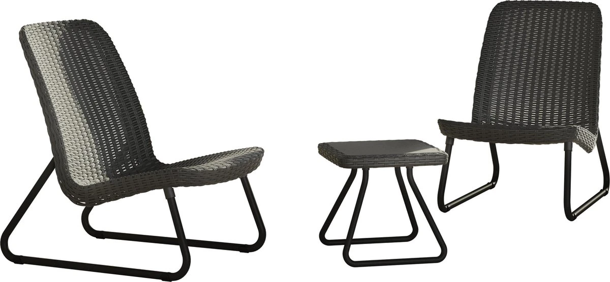 Keter Rio Balkonset - 3 Delig - Grafiet 2 Keter Rio Balkonset - 3 Delig - Grafiet - Afbeelding 2