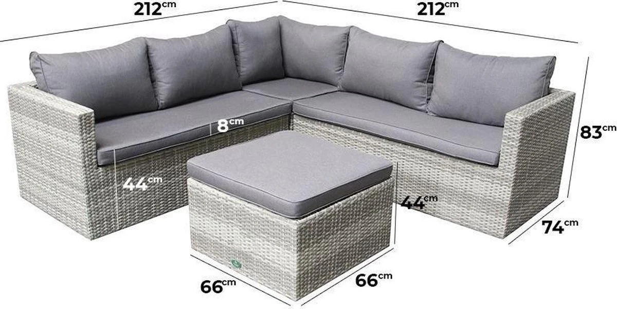 Fonteyn | Loungeset Connor | Melange 15 Fonteyn | Loungeset Connor | Melange - Afbeelding 15