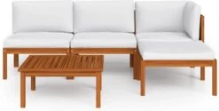 Decoways - 5-delige Loungeset Met Kussens Massief Acaciahout Crèmekleurig -Optimaal Tuinmeubel Winkel 1200x607 4